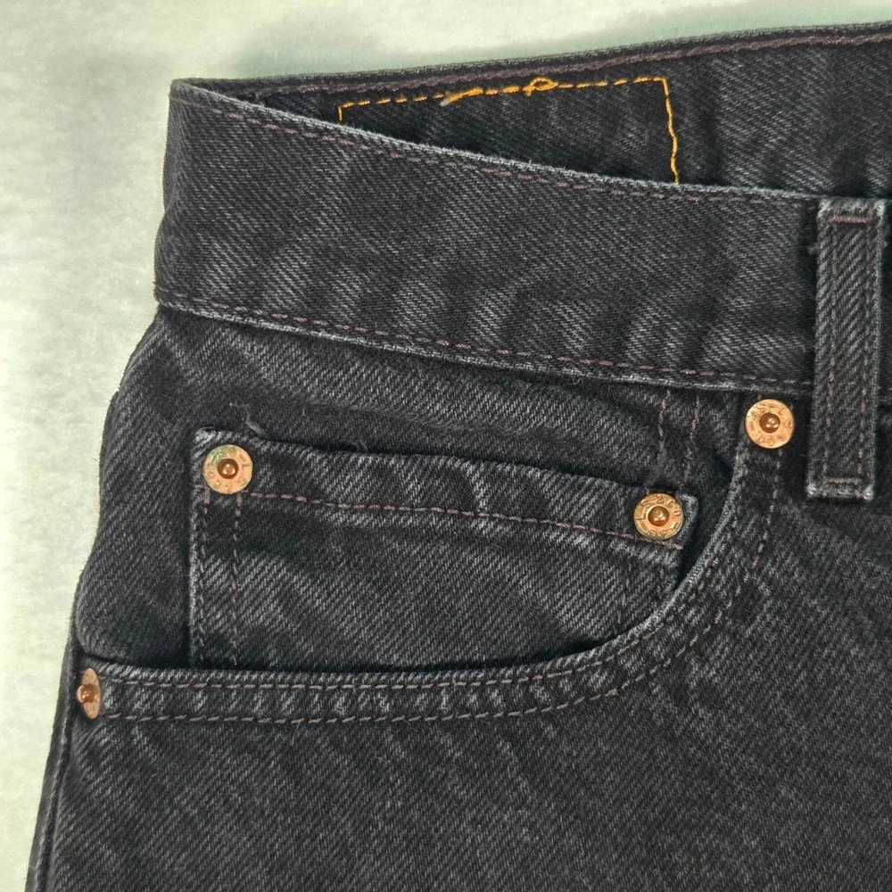 Vtg Levis 505 Regular Fit Jeans Mens 36x30 (34x29) Black Denim Straight Leg Pant